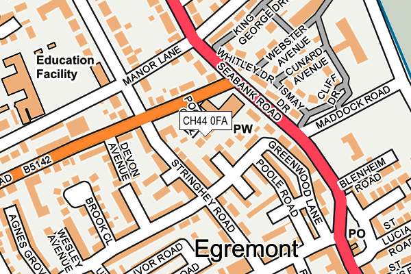 CH44 0FA map - OS OpenMap – Local (Ordnance Survey)