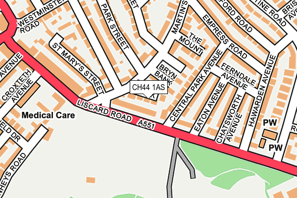 CH44 1AS map - OS OpenMap – Local (Ordnance Survey)