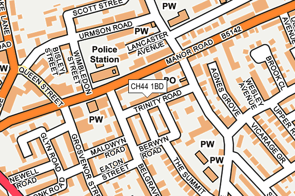 CH44 1BD map - OS OpenMap – Local (Ordnance Survey)