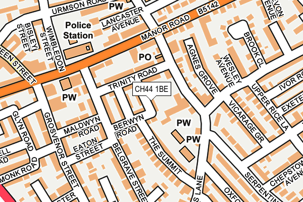 CH44 1BE map - OS OpenMap – Local (Ordnance Survey)