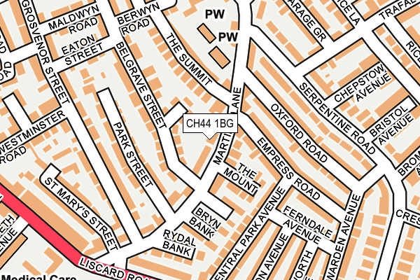 CH44 1BG map - OS OpenMap – Local (Ordnance Survey)