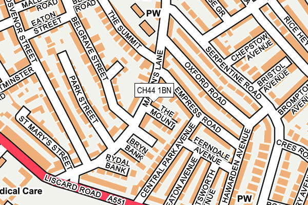 CH44 1BN map - OS OpenMap – Local (Ordnance Survey)