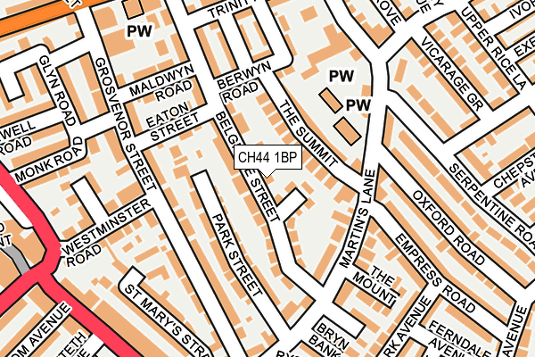 CH44 1BP map - OS OpenMap – Local (Ordnance Survey)