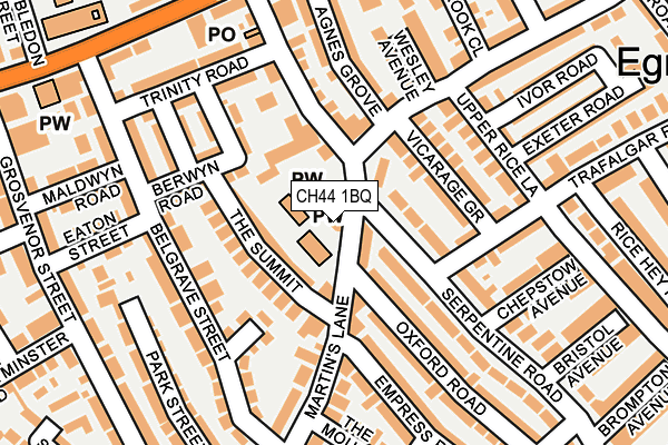 CH44 1BQ map - OS OpenMap – Local (Ordnance Survey)