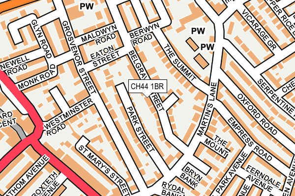 CH44 1BR map - OS OpenMap – Local (Ordnance Survey)