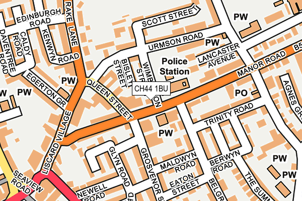 CH44 1BU map - OS OpenMap – Local (Ordnance Survey)