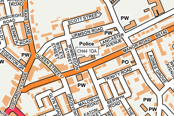 CH44 1DA map - OS OpenMap – Local (Ordnance Survey)