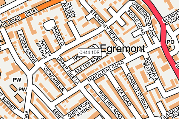 CH44 1DR map - OS OpenMap – Local (Ordnance Survey)