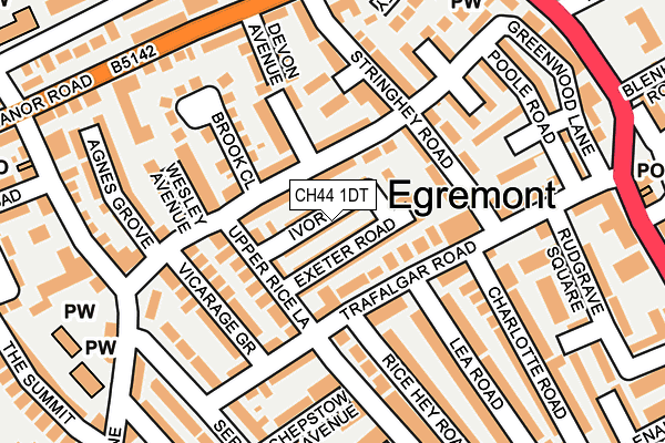 CH44 1DT map - OS OpenMap – Local (Ordnance Survey)