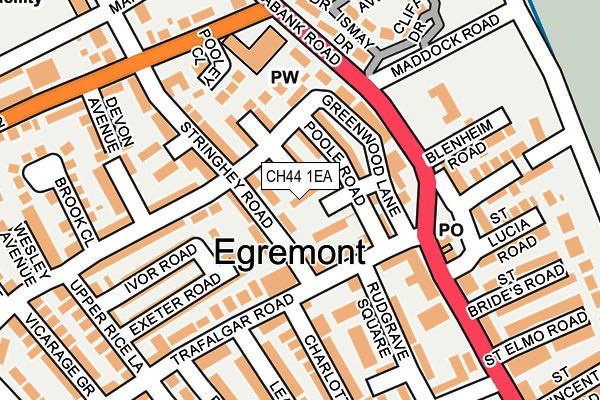 CH44 1EA map - OS OpenMap – Local (Ordnance Survey)