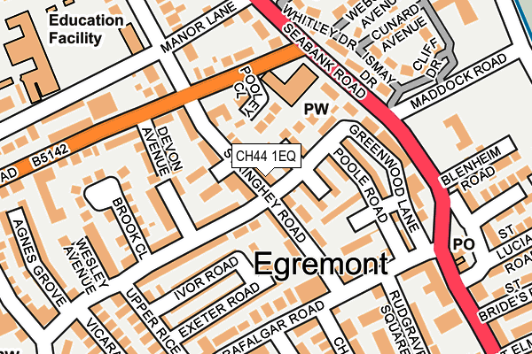 CH44 1EQ map - OS OpenMap – Local (Ordnance Survey)