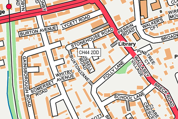 CH44 2DD map - OS OpenMap – Local (Ordnance Survey)