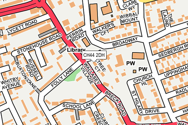 CH44 2DH map - OS OpenMap – Local (Ordnance Survey)