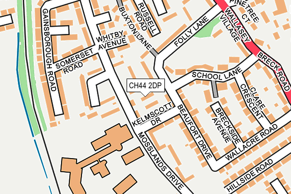 CH44 2DP map - OS OpenMap – Local (Ordnance Survey)