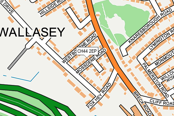 CH44 2EP map - OS OpenMap – Local (Ordnance Survey)