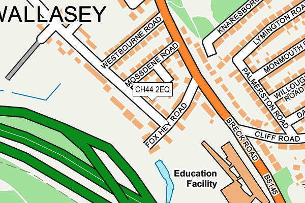 CH44 2EQ map - OS OpenMap – Local (Ordnance Survey)