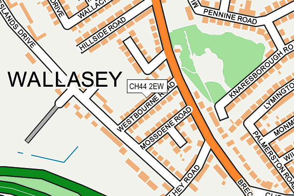 CH44 2EW map - OS OpenMap – Local (Ordnance Survey)