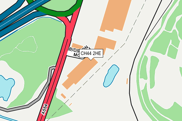 CH44 2HE map - OS OpenMap – Local (Ordnance Survey)