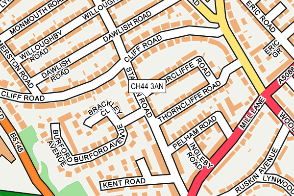 CH44 3AN map - OS OpenMap – Local (Ordnance Survey)