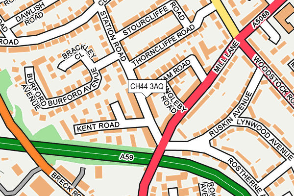 CH44 3AQ map - OS OpenMap – Local (Ordnance Survey)