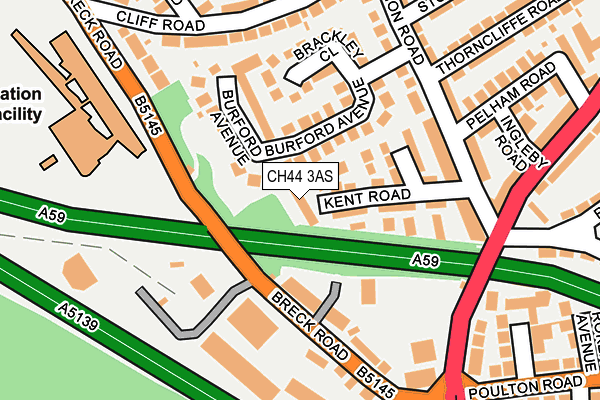 CH44 3AS map - OS OpenMap – Local (Ordnance Survey)