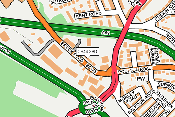 CH44 3BD map - OS OpenMap – Local (Ordnance Survey)