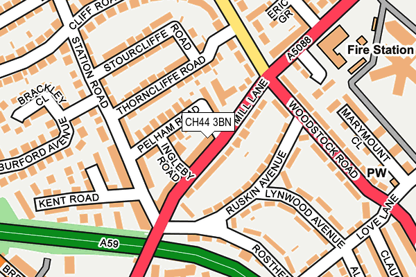 CH44 3BN map - OS OpenMap – Local (Ordnance Survey)