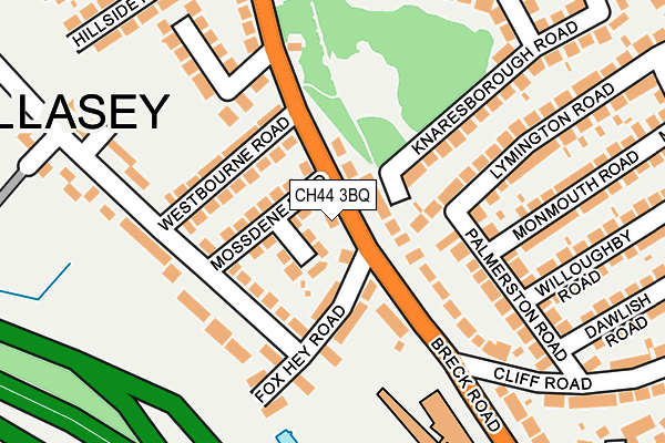 CH44 3BQ map - OS OpenMap – Local (Ordnance Survey)