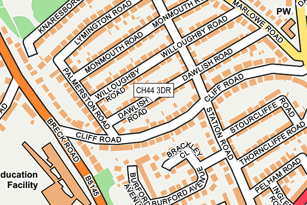 CH44 3DR map - OS OpenMap – Local (Ordnance Survey)