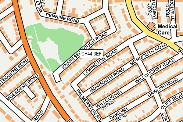 CH44 3EF map - OS OpenMap – Local (Ordnance Survey)