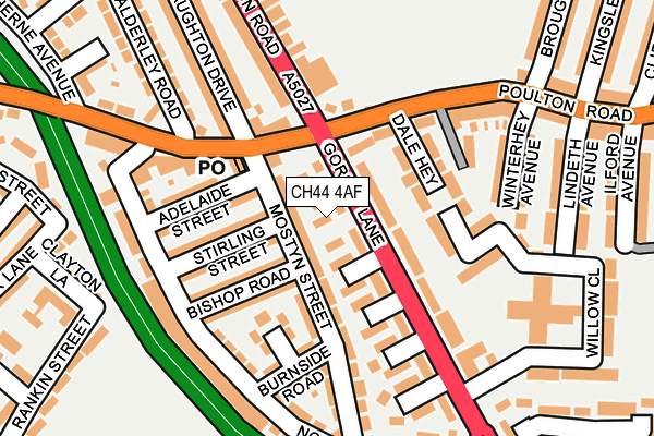 CH44 4AF map - OS OpenMap – Local (Ordnance Survey)