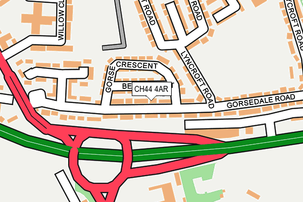 CH44 4AR map - OS OpenMap – Local (Ordnance Survey)