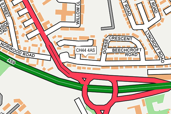 CH44 4AS map - OS OpenMap – Local (Ordnance Survey)