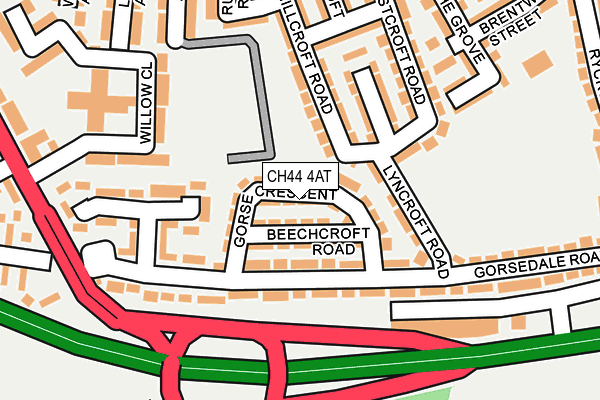 CH44 4AT map - OS OpenMap – Local (Ordnance Survey)