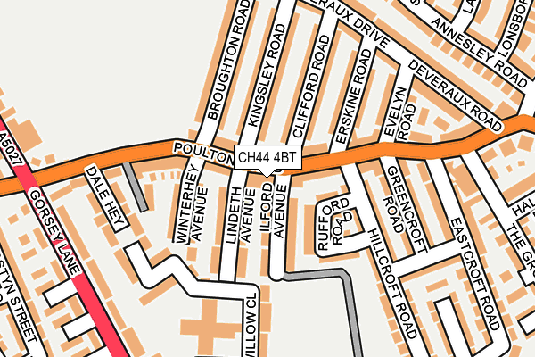 CH44 4BT map - OS OpenMap – Local (Ordnance Survey)