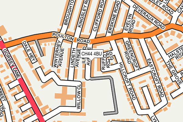 CH44 4BU map - OS OpenMap – Local (Ordnance Survey)