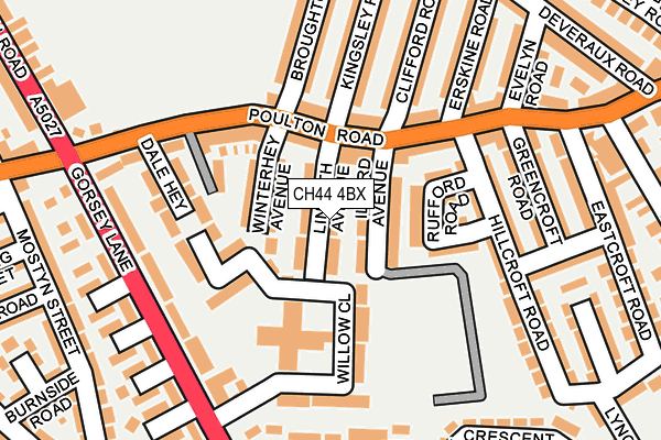 CH44 4BX map - OS OpenMap – Local (Ordnance Survey)