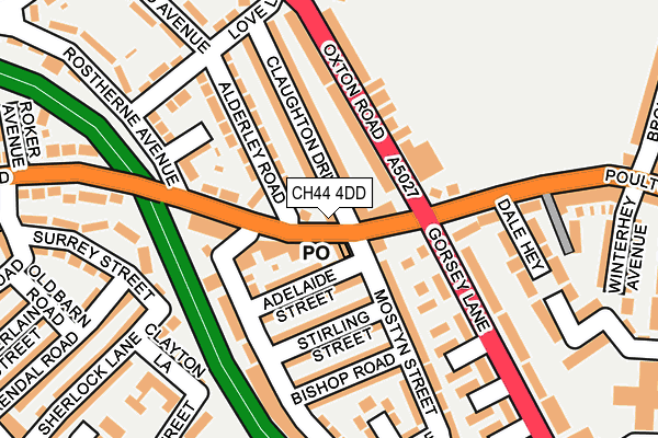 CH44 4DD map - OS OpenMap – Local (Ordnance Survey)