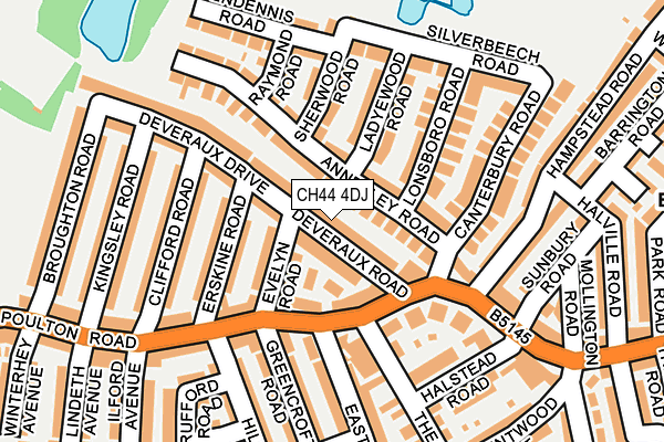 CH44 4DJ map - OS OpenMap – Local (Ordnance Survey)