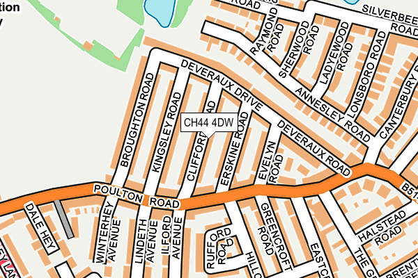 CH44 4DW map - OS OpenMap – Local (Ordnance Survey)