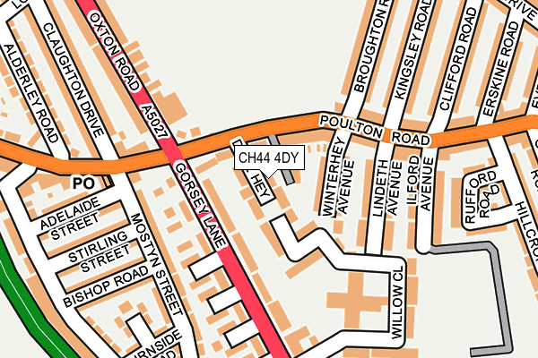 CH44 4DY map - OS OpenMap – Local (Ordnance Survey)