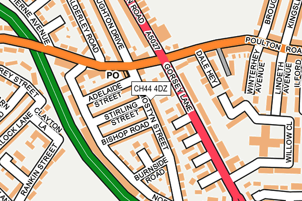 CH44 4DZ map - OS OpenMap – Local (Ordnance Survey)