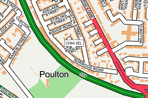 CH44 4EL map - OS OpenMap – Local (Ordnance Survey)