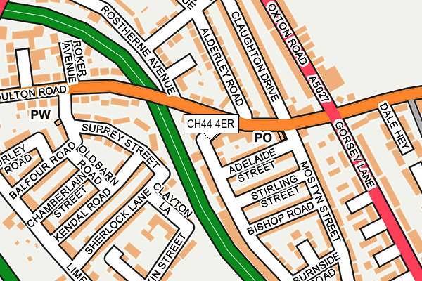 CH44 4ER map - OS OpenMap – Local (Ordnance Survey)