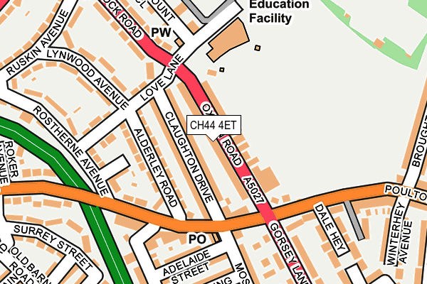 CH44 4ET map - OS OpenMap – Local (Ordnance Survey)