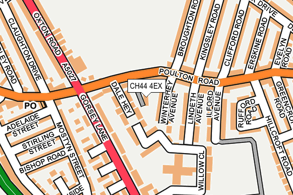 CH44 4EX map - OS OpenMap – Local (Ordnance Survey)