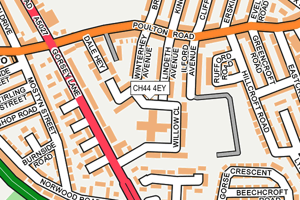 CH44 4EY map - OS OpenMap – Local (Ordnance Survey)