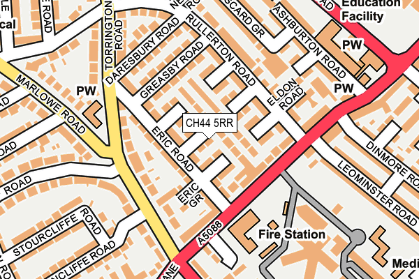 CH44 5RR map - OS OpenMap – Local (Ordnance Survey)