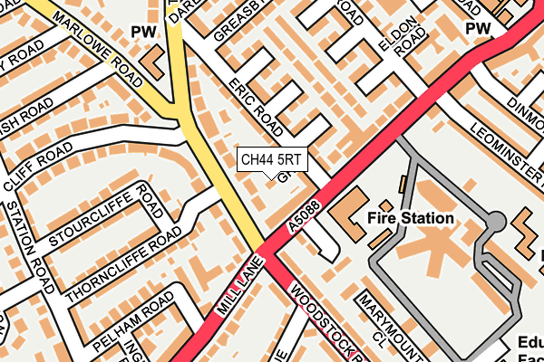 CH44 5RT map - OS OpenMap – Local (Ordnance Survey)