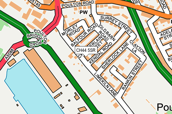 CH44 5SR map - OS OpenMap – Local (Ordnance Survey)